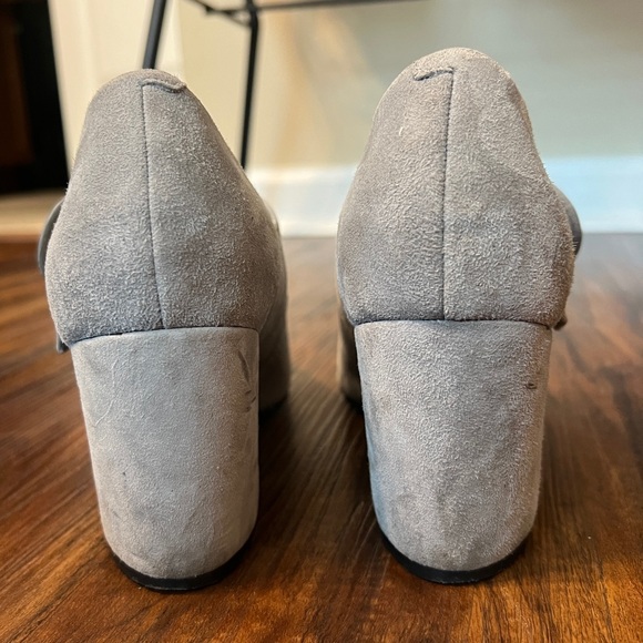Marc Fisher Grey Suede Mary Jane Pumps w/ Buckle Closure - Picture 3 of 8